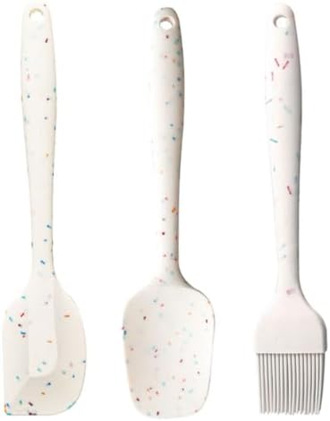 3 Piece Silicone Baking Brush Spatula Set with Long Handle