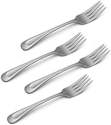 Oneida Satin Sand Dune Salad Forks Silverware Set for 4, Flatware