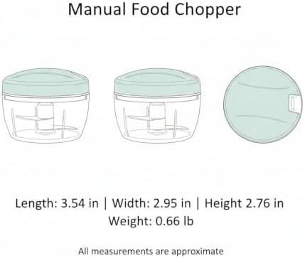 Manual Food Chopper, Pull String Vegetable Mincer for Garlic Herbs