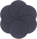 Placemats Set of 6,Premium Faux Leather Round Placemats for Dining