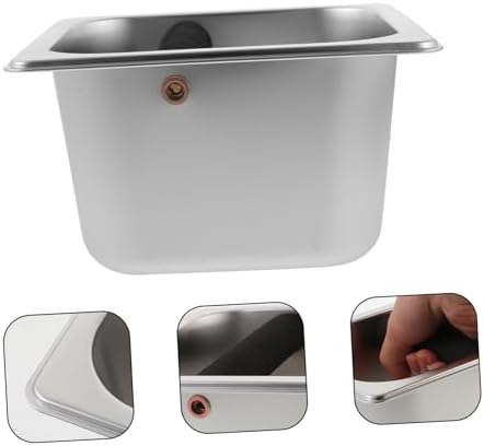 Stainless Steel Espresso Knock Box for Coffee Bar, 1.7L Used Grounds