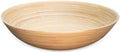 LEXA 14" Handmade Bamboo Salad Bowl – 130 oz Large Wooden Fruit Bowl