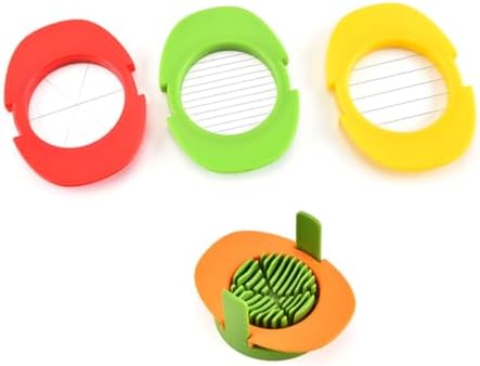Egg Slicer Cutter Stainless Steel 4-in-1 with Base Holder