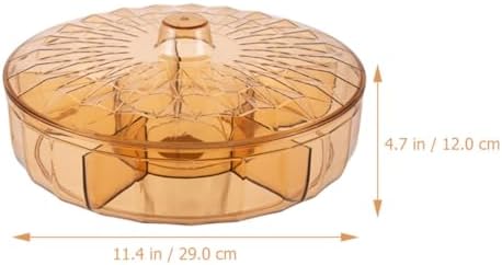 Six Compartment Dried Fruit Candy Box Plastic Snack Container with Lid