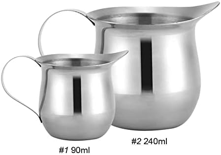 3oz/8oz 90/240ml Coffee Milk Frothing Pitcher Cup Stainless Steel
