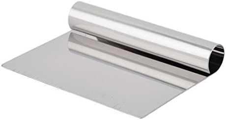uxcell Stainless Steel Household Kitchen Gadgets Pastry Scraper Silver