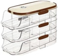 Kitchen Egg Container Egg Holder Organizer Dispenser With Transparent