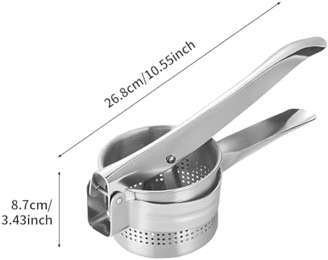 Stainless‐Steel Potato Ricer, Ergonomic Masher for Fluffy Mashed