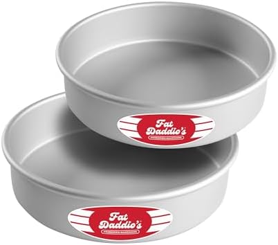 Fat Daddio's Anodized Aluminum Round Cake Pans, 2 Piece Set