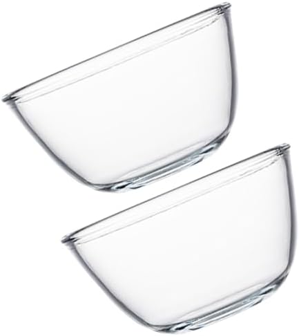 BESPORTBLE 2pcs Glass Mixing Bowl Set 500ml Each Food-grade Glass