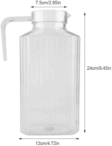 67.6 oz Acrylic Transparent Juice Pitcher with Lid,2000ml Large
