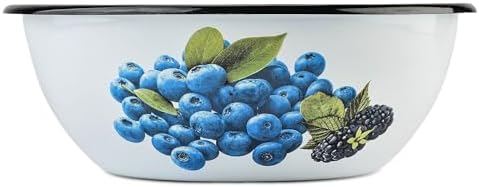 STP GOODS Enamel Bowl Set of 3 pcs Enamel Serving Bowls, Enameled