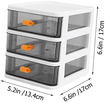 COLLBATH Box Three Tier Lockers Storage Pull Out Drawers Clear