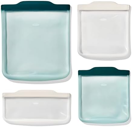 OXO Good Grips Silicone Reusable Bags - 4 Piece Starter Set