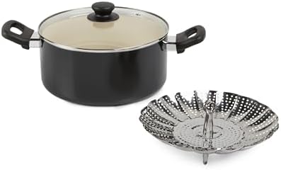 Amazon Basics 11-Piece Ceramic Non-Stick Pots and Pans Set, Dishwasher
