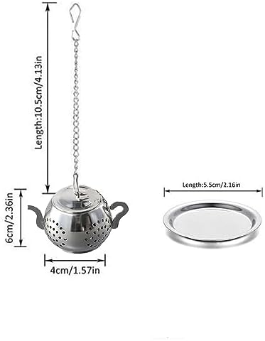 Tea Infusers for Loose Tea, 2 pack Cute Stainless Steel Teapot Shaped