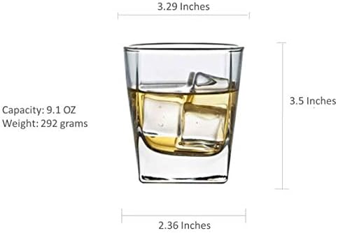 Crystal Whiskey Glasses Set of 6 Large Lead-Free Crystal Glass Tasting
