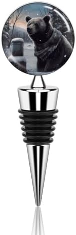Winter Bear Wine Stopper Vacuum Alloy Wine Bottle Stopper Reusable