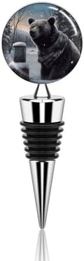 Winter Bear Wine Stopper Vacuum Alloy Wine Bottle Stopper Reusable