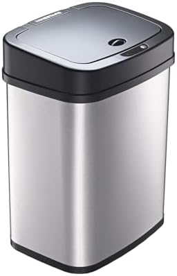 Ninestars Automatic Trash Can, 3 Gallon, Black