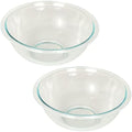 Pyrex 325 (2.5Qt) Clear Glass Mixing Bowls (2-Pack) - Made in USA