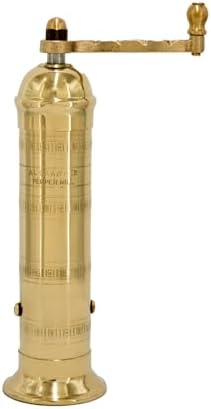 Alexander Home Greek Pepper Mill, 8-Inch Brass