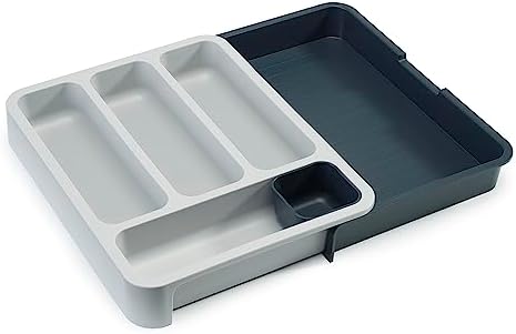 Joseph Joseph 85042 DrawerStore Expandable Cutlery Tray, Gray