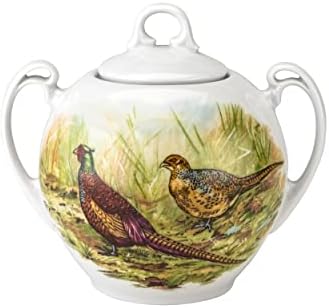 European Collection. 15oz (450ml) White Porcelain Sugar Bowl with Lid.