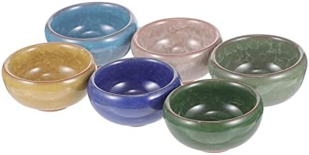 6 Piece Ceramic Essential Oil Mixing Bowl Set for Spa