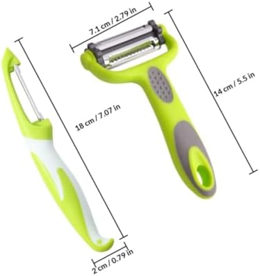 2pcs Stainless Steel 3-in-1 Fruit Peeler Set for Kitchen Prep