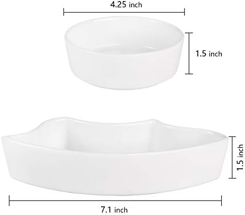 yarlung 11 Inch Ceramic Divided Serving Dishes with Bamboo Platter, Appetizer Tray 5 Removable Snacks Bowls for Candy and Nut, Chips and Dips, No Lid Included
