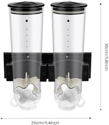 2 Pack Cereal Dispensers, Wall Mounted Candy Dispenser with Cup