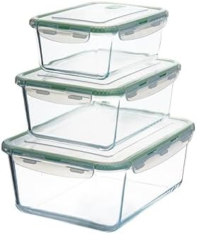 AGTRADE X-LARGE Glass Food Storage Containers with Lids Baking Dish