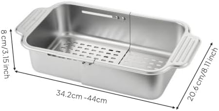 Perforated Sink Colander, L, Telescopic
