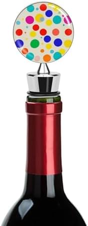Colored Dots Wine Stopper Vacuum Alloy Wine Bottle Stopper Reusable