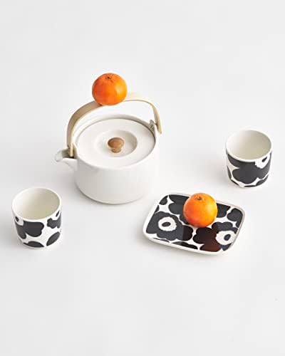 MARIMEKKO Oiva Unikko Rectangular Plate (Black) — Refine Your Kitchen