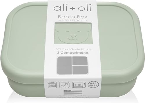 Ali+Oli Silicone Bento Box for Kids, Toddler