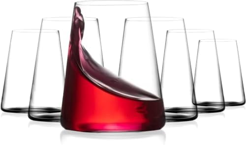 BENETI Drinking Glasses set of 6 | Premium 17oz Highball Glass Water