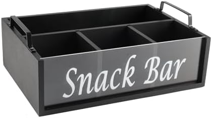 Snack Organizer for Countertop, 4 Compartments Snack Containers with