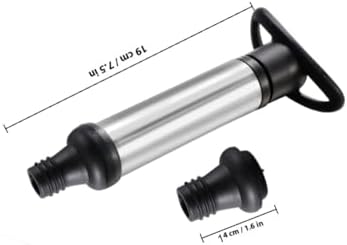 Healifty Wine Saver Vacuum Pump Set 2 Wine Bottle Stoppers Abs Steel