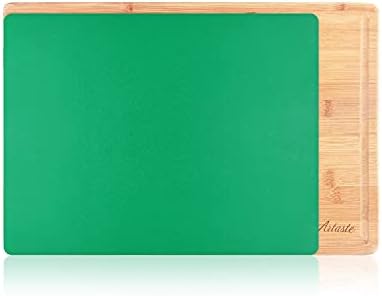 Artaste 28744 Bamboo Cutting Board and Flexible Cutting Mat Set