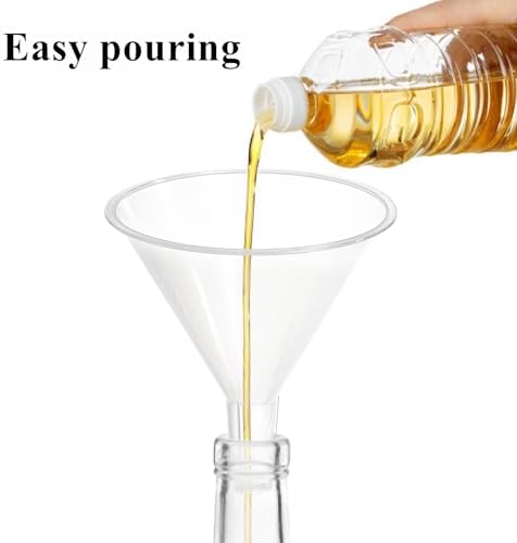 Tebery 20 Pack Plastic Funnels Set, 4.7 Inch Wide Mouth Funnel for