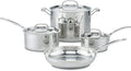 Cuisinart 7-Piece Stainless Steel Pots and Pans Set, Cookware Set