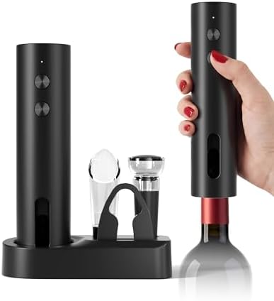 Rechargeable 5-in-1 Electric Wine Opener Set, Cordless Automatic Wine