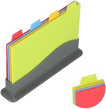 Aramox Cutting Board Set PP Plastic Cutting Board 4 Piece Color Coded