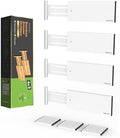 ANTOWIN 4 Pack Expandable Drawer Dividers, 4.7'' High, Extend from