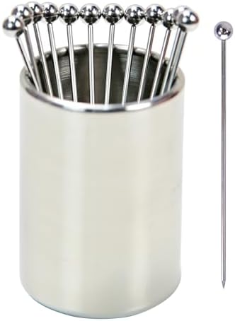 Lexenic Cocktail Picks Set with Holder, 304 Stainless Steel Martini