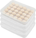 4 Pack Deviled Egg Containers with Lid, Plastic Egg Storage Container