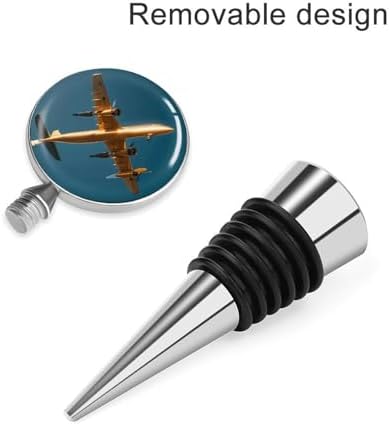 Golden Daylight Aircraft Wine Stopper Vacuum Alloy Wine Bottle Stopper