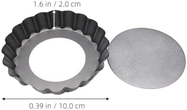 BESPORTBLE Mini Tart Pan round Baking Tray Set, 4-inch Non-stick